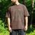 Mini Bernedoodle Dad Camo USA Flag DESIGN ON BACK Men's Comfort Colors T-Shirt Espresso