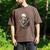 Skeleton Hugging Cat Halloween Cat Lover Cat Mom Dad Men's Comfort Colors T-Shirt Espresso