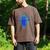 Yk2 Grunge Earthy Blue Cat With Stars Tomboy 90s Nostalgia Premium Tri-Blend Men's Comfort Colors T-Shirt Espresso