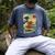 Dachshund Doxie Japanese Kanagawa Wave Surfing Japan Mom Dad Men's Comfort Colors T-Shirt Denim
