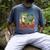 Daddysaurus Father's Day Best Dad T-Rex Papa Men's Comfort Colors T-Shirt Denim