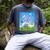 Frutiger Aero Aesthetic Tech Cherry Blossom Fishes Bubbles Men's Comfort Colors T-Shirt Denim