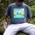 Frutiger Aero Y2k Aesthetic Palm Trees Cyber Beach World Men's Comfort Colors T-Shirt Denim Frutiger Aero Y2k Aesthetic Palm Trees Cyber Beach World Men's Comfort Colors T-Shirt Denim