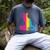 Pansexual Pride Celestial Cat Sitting Book LGBTQ Pan Colors Men Women Men's Comfort Colors T-Shirt Denim