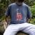 Patriotic Pitbull American Flag 4th Of July Dog Pitbull Dad Men's Comfort Colors T-Shirt Denim