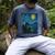 Van Gogh Starry Night Fantasy Reader Dragon Reading Book Men's Comfort Colors T-Shirt Denim