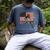 Wrestling Dad US Flag Fathers Day Retro Wrestling Fans Men's Comfort Colors T-Shirt Denim