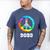 2033 Graduation Class Year Tie Dye Peace Sign Men's Comfort Colors T-Shirt Blue Jean