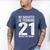 21st Birthday Dad Mom 21 Year Old Daughter Family Squad Men's Comfort Colors T-Shirt Blue Jean