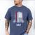 American Flag Go Kart Racing Race Dad Flag Men's Comfort Colors T-Shirt Blue Jean