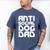 Anti-Social Dog Dad Quote For Anti Social Introvert Persons Men's Comfort Colors T-Shirt Blue Jean