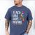 Autism Awareness Ribbon Mom Dad Kids Autistic Support Autism Men's Comfort Colors T-Shirt Blue Jean