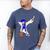 Basketball Dabbing Shirt Senior Graduation Him Her Men's Comfort Colors T-Shirt Blue Jean