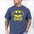Batman Bat Dad Men's Comfort Colors T-Shirt Blue Jean