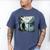 Bigfoot Sasquatch & Loch Ness Monster Introvert Bruh Men's Comfort Colors T-Shirt Blue Jean