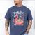 Book Girl Summer Skeleton Reading Books Lovers Beach Men's Comfort Colors T-Shirt Blue Jean