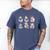 Book Lover Teacher Snowman Reading Books Christmas Winter Men's Comfort Colors T-Shirt Blue Jean