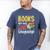 Books Are My Love Language Stack Men's Comfort Colors T-Shirt Blue Jean