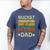 Bucket Dad Softball Dad Baseball Coach Father's Day Men's Comfort Colors T-Shirt Blue Jean