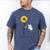 Caring Memory Elephant Sunflower Alzheimer Men's Comfort Colors T-Shirt Blue Jean