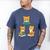 Cats Reading Book Lover Reading Bookworm Reader Men's Comfort Colors T-Shirt Blue Jean
