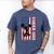 Cheer Dad American Flag Cheerleader Support Men's Comfort Colors T-Shirt Blue Jean