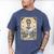 Cheer Dad Tarot Card Skeleton Cheerleading Fathers Day Men's Comfort Colors T-Shirt Blue Jean