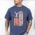 Cheerleader Dad Cheer Dad American US Flag Father Team Men's Comfort Colors T-Shirt Blue Jean