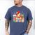Christmas Gingerbread Man Reading Book Snowflake Teacher Men's Comfort Colors T-Shirt Blue Jean