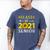 Class Of 2021 Senior Graduation Sunflower Men's Comfort Colors T-Shirt Blue Jean