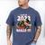 Class Of 2022 Monster Truck Graduation Cap Retro Sunset Boy Men's Comfort Colors T-Shirt Blue Jean