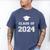 Class Of 2024 Graduation Men's Comfort Colors T-Shirt Blue Jean