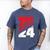 Class Of 2024 High School Senior Graduation Red Sports Style Men's Comfort Colors T-Shirt Blue Jean