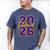 Class Of 2026 Graduation Varsity Purple Yellow On The Back Men's Comfort Colors T-Shirt Blue Jean