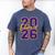 Class Of 2026 Graduation Varsity Purple And Yellow Letters Men's Comfort Colors T-Shirt Blue Jean