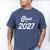 Class Of 2027 Graduation School Spirit Her Senior Class Men's Comfort Colors T-Shirt Blue Jean