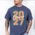 Class Of 2027 Graduation Varsity Orange On The Back Premium Tri-Blend Men's Comfort Colors T-Shirt Blue Jean