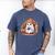 Cute Ghost Drinking Coffee Halloween Reading Book Retro Men's Comfort Colors T-Shirt Blue Jean