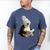 Cute Penguin Reading Book Faux-Crochet Print Men's Comfort Colors T-Shirt Blue Jean