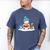 Cute Winter Cozy Snowman Reading Book Lovers Xmas Snowman Men's Comfort Colors T-Shirt Blue Jean