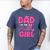 Dad Of The Birthday Girl Pink Bow Birthday Girl Family Men's Comfort Colors T-Shirt Blue Jean