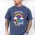 Dad Of The Birthday Girl Rainbow B-Day Matching Family Men's Comfort Colors T-Shirt Blue Jean