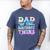 Dad Of The Birthday Twins Girls Kids Party Retro Bday Men's Comfort Colors T-Shirt Blue Jean