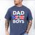 Dad Of Boys Fathers Day Retro Puerto Rico Flag Boricua Dad Men's Comfort Colors T-Shirt Blue Jean