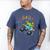 Dad Building Blocks Monster Truck Dinosaur Birthday Men's Comfort Colors T-Shirt Blue Jean