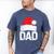 Dad Santa Christmas Family Matching Pajamas Papa Xmas Father Short Sleeve Men's Comfort Colors T-Shirt Blue Jean