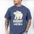 Daddy Bear And Cub Polar Bear Men's Comfort Colors T-Shirt Blue Jean