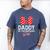 Daddy Of The Birthday Girl Cute Pink Bow Family Matching Men's Comfort Colors T-Shirt Blue Jean