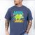 Daddy Dad Saurus Rex Dinosaur Dino For Father Men's Comfort Colors T-Shirt Blue Jean