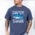 Daddy Shark T Shirt Fathers Day Family Matching Dad Men's Comfort Colors T-Shirt Blue Jean